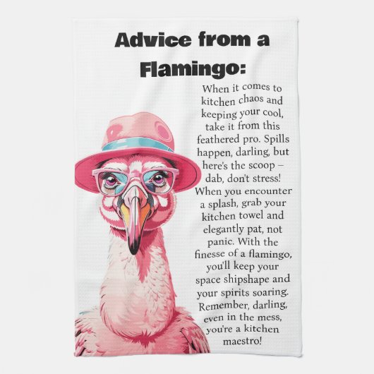 Funny Advisor from a Flamingo Geschirrtuch (Vertikal)