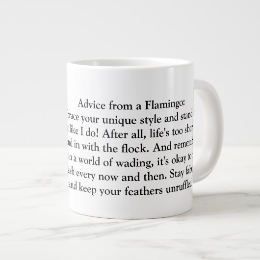 Funny Advisor from a Flamingo Jumbo-Tasse (Vorderseite Rechts)