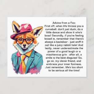 Funny Advisor from a Fox Postkarte