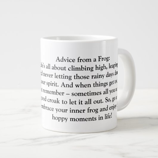Funny Advisor from a Frog Jumbo-Tasse (Vorderseite Rechts)