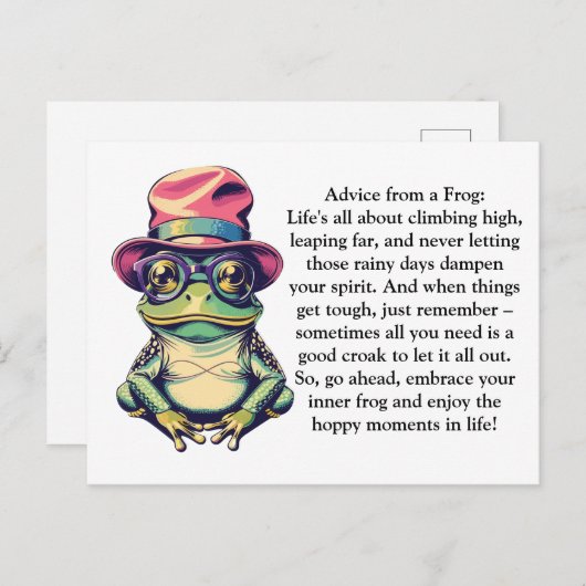 Funny Advisor from a Frog Postkarte (Vorne/Hinten)