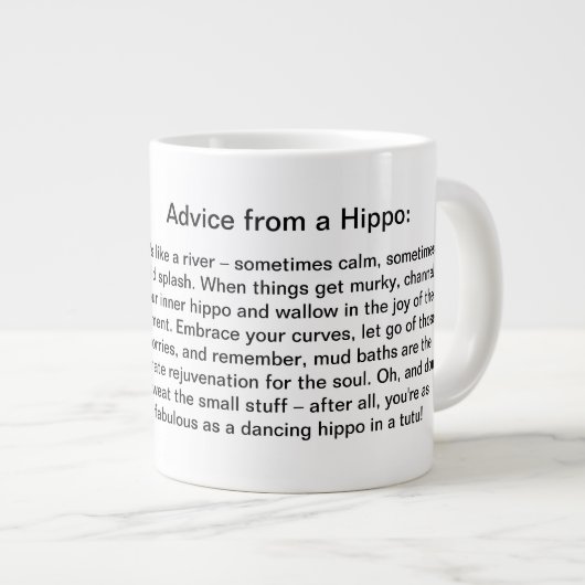 Funny Advisor from a Hippo Jumbo-Tasse (Vorderseite Rechts)
