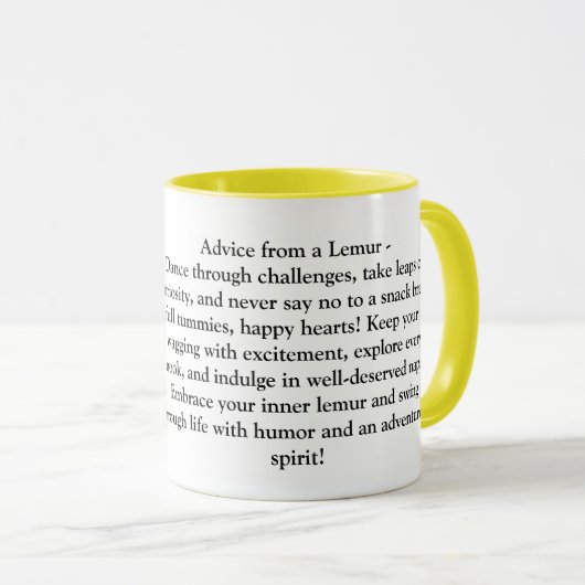 Funny Advisor from a Lemur Tasse (VorderseiteRechts)