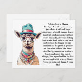 Funny Advisor from a Llama Postkarte (Vorne/Hinten)