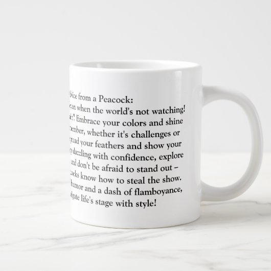 Funny Advisor from a Peacock Jumbo-Tasse (Rechts)