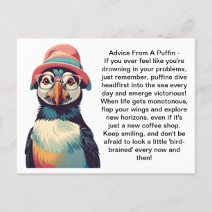 Funny Advisor from a Puffin Postkarte