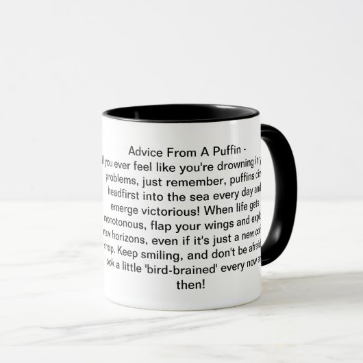 Funny Advisor from a Puffin Tasse (VorderseiteRechts)