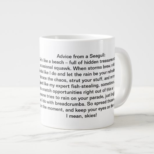 Funny Advisor from a Seagull Jumbo-Tasse (Vorderseite Rechts)