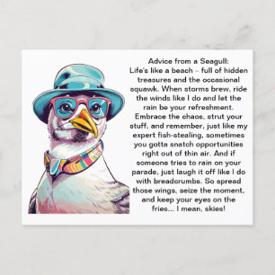 Funny Advisor from a Seagull Postkarte