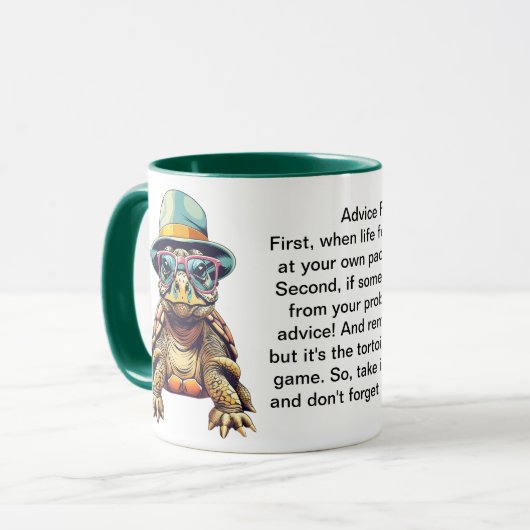 Funny Advisor from a Tortoise Tasse (Vorderseite Links)