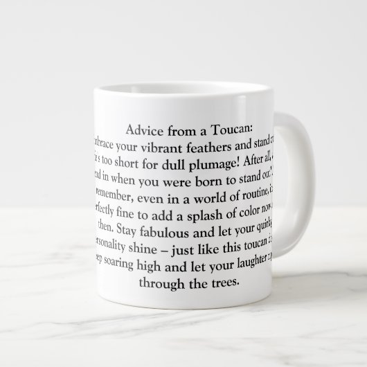 Funny Advisor from a Toucan Jumbo-Tasse (Vorderseite Rechts)