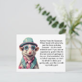 Funny Advisor from an Opossum Postkarte (Stehend Vorderseite)