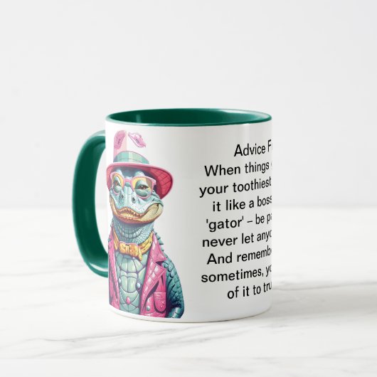 Funny Advisor von einem Alligator Tasse (Vorderseite Links)