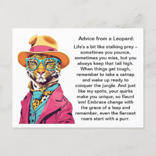 Funny Advisor von einem Leopard Postkarte