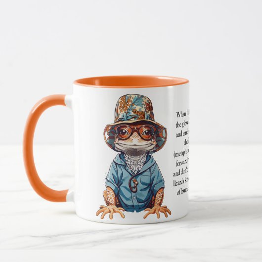 Funny Advisor von einer Lizard Tasse (Links)