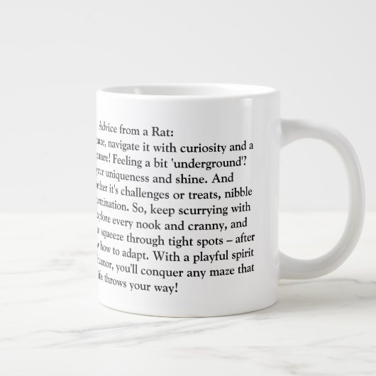 Funny Advisor von einer Ratte Jumbo-Tasse (Rechts)