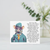 Funny Advisor von einer Ratte Postkarte (Stehend Vorderseite)