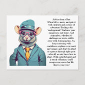 Funny Advisor von einer Ratte Postkarte (Vorderseite)