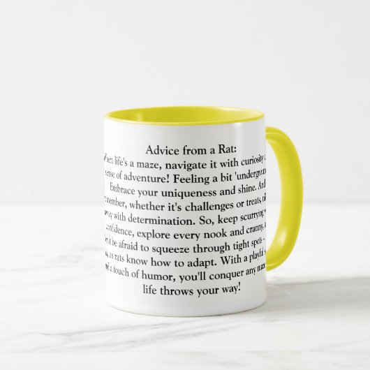 Funny Advisor von einer Ratte Tasse (VorderseiteRechts)