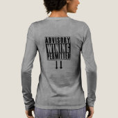 Funny Advisory: Wining erlaubt Tri-Blend Shirt (Rückseite)