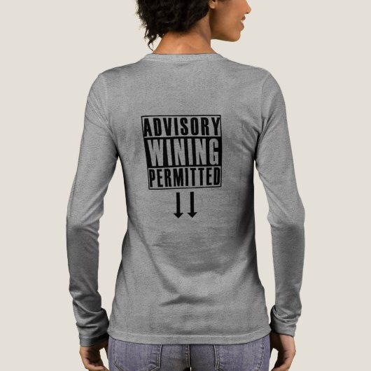 Funny Advisory: Wining erlaubt Tri-Blend Shirt (Rückseite)