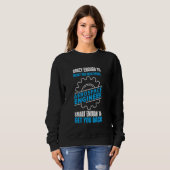 Funny Aerospace Engineer Crazy genug, um zu blasen Sweatshirt (Vorne ganz)