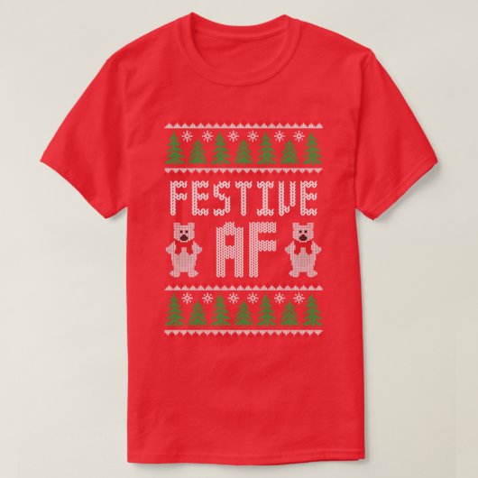 Funny AF Funny Ugge Weihnachtssüßer T-Shirt (Design vorne)