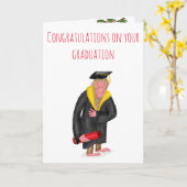 Funny Affe Abschluss Gratulationen Karte (Gelbe Blume)