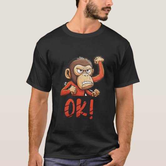 Funny Affe sagt ja T-Shirt (Vorderseite)