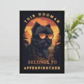 Funny Affenpinscher Dog Parent Personalisiert Ankündigung (Stehend Vorderseite)