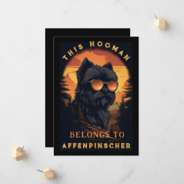 Funny Affenpinscher Dog Parent Personalisiert Ankündigung
