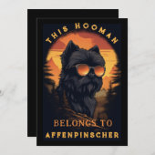 Funny Affenpinscher Dog Parent Personalisiert Ankündigung (Vorne/Hinten)