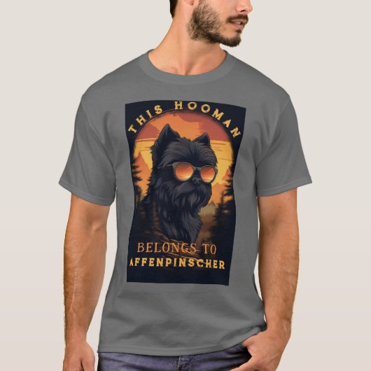Funny Affenpinscher Dog Parent Personalisiert T-Shirt (Vorderseite)