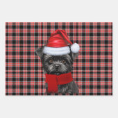 Funny Affenpinscher Weihnachtsgeburt Kariert Geschenkpapier Set (Vorderseite 3)
