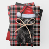 Funny Affenpinscher Weihnachtsgeburt Kariert Geschenkpapier Set (Beispiel)