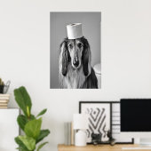 Funny Afghan Hound Bathroom Print, Toilet Paper Poster (Heimbüro)