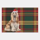 Funny Afghan Hound Christmas Dog Holiday Plaid Geschenkpapier Set (Vorderseite 2)