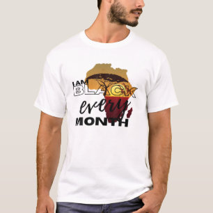 Funny Africa Black History Monat Ich bin schwarz j T-Shirt