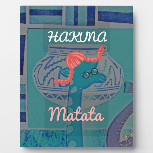 Funny African Giraffe Print Fotoplatte (Vorderseite)