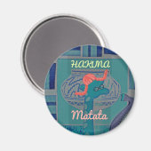 Funny African Giraffe Print Magnet (Vorderseite/Rückseite)