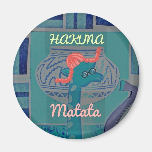 Funny African Giraffe Print Magnet (Vorne)