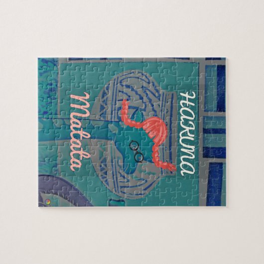 Funny African Giraffe Print Puzzle (Horizontal)