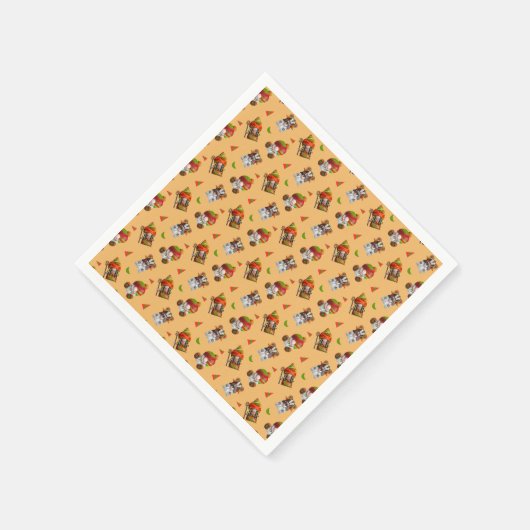 Funny African Gnomes Pattern Serviette (Ecke)