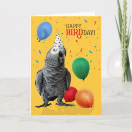 Funny African Gray Parrot Birthday Spaß Karte