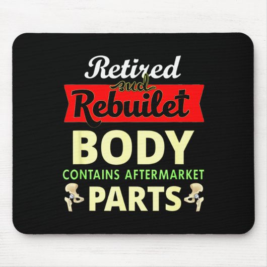 Funny After Hip Surgery Recovery Bionic Hip Replac Mousepad (Vorne)