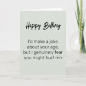 Funny Age Geburtstag Karte (Vorderseite)