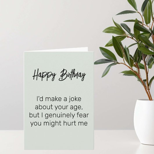 Funny Age Geburtstag Karte