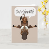 Funny Age Giraffe Birthday Karte (Gelbe Blume)