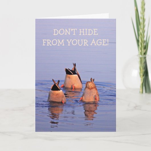 Funny Age Joke Duck Birthday Karte (Vorderseite)