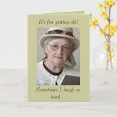 Funny Aging Alt Geburtstag. Karte (Gelbe Blume)